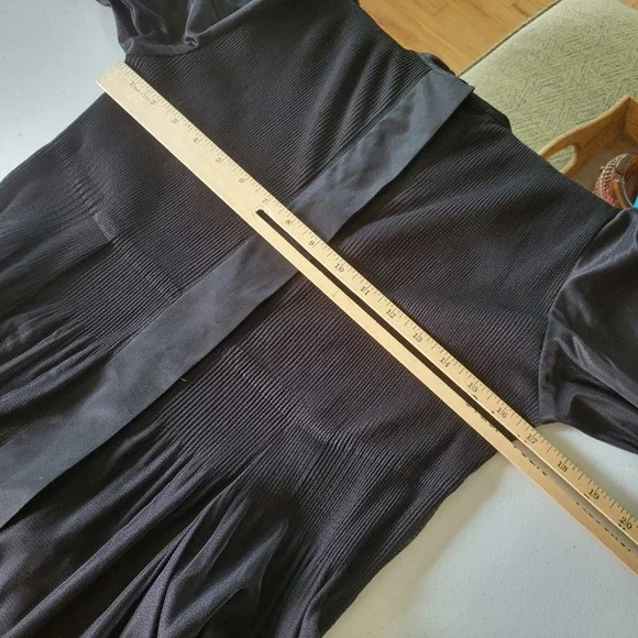 Lindi Tunic Top Black Mixed Media Button Up 3/4 Roll Tab Sleeve Flowy Lagenlook - Picture 6 of 12